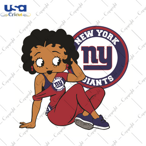 New York Giants Betty Boop Sport Gift Diy Crafts Svg Files For Cricut, Silhouette Sublimation Files