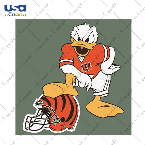 Donald Duck Cincinnati Bengals Sport Gift Diy Crafts Svg Files For Cricut, Silhouette Sublimation Files