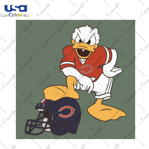 Donald Duck Chicago Bears Sport Gift Diy Crafts Svg Files For Cricut, Silhouette Sublimation Files