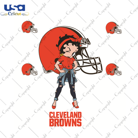 Betty Boop Clevelands Browns Sport Gift Diy Crafts Svg Files For Cricut, Silhouette Sublimation Files