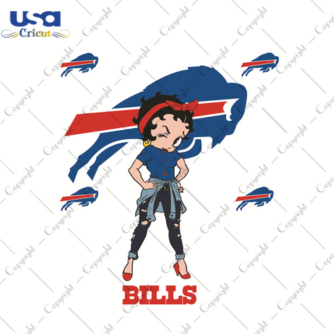 Betty Boop Buffalo Bills Sport Gift Diy Crafts Svg Files For Cricut, Silhouette Sublimation Files\