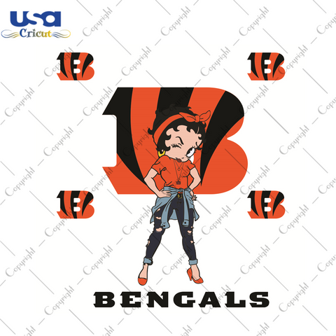 Betty Boop Cincinnati Bengals Sport Gift Diy Crafts Svg Files For Cricut, Silhouette Sublimation Files