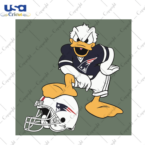 Donald Duck New England Patriots Sport Gift Diy Crafts Svg Files For Cricut, Silhouette Sublimation Files