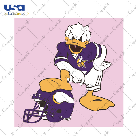 Donald Duck Minnesota Vikings Sport Gift Diy Crafts Svg Files For Cricut, Silhouette Sublimation Files