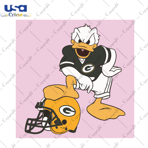 Donald Duck Green Bay Packers Sport Gift Diy Crafts Svg Files For Cricut, Silhouette Sublimation Files