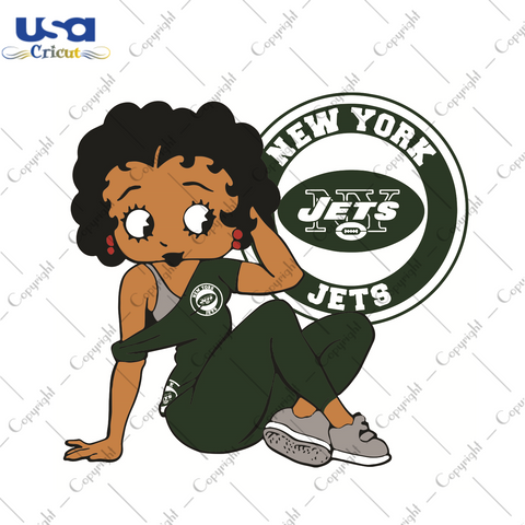 New York Jets Betty Boop Sport Gift Diy Crafts Svg Files For Cricut, Silhouette Sublimation Files