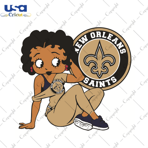 New Orleans Saints Betty Boop Sport Gift Diy Crafts Svg Files For Cricut, Silhouette Sublimation Files