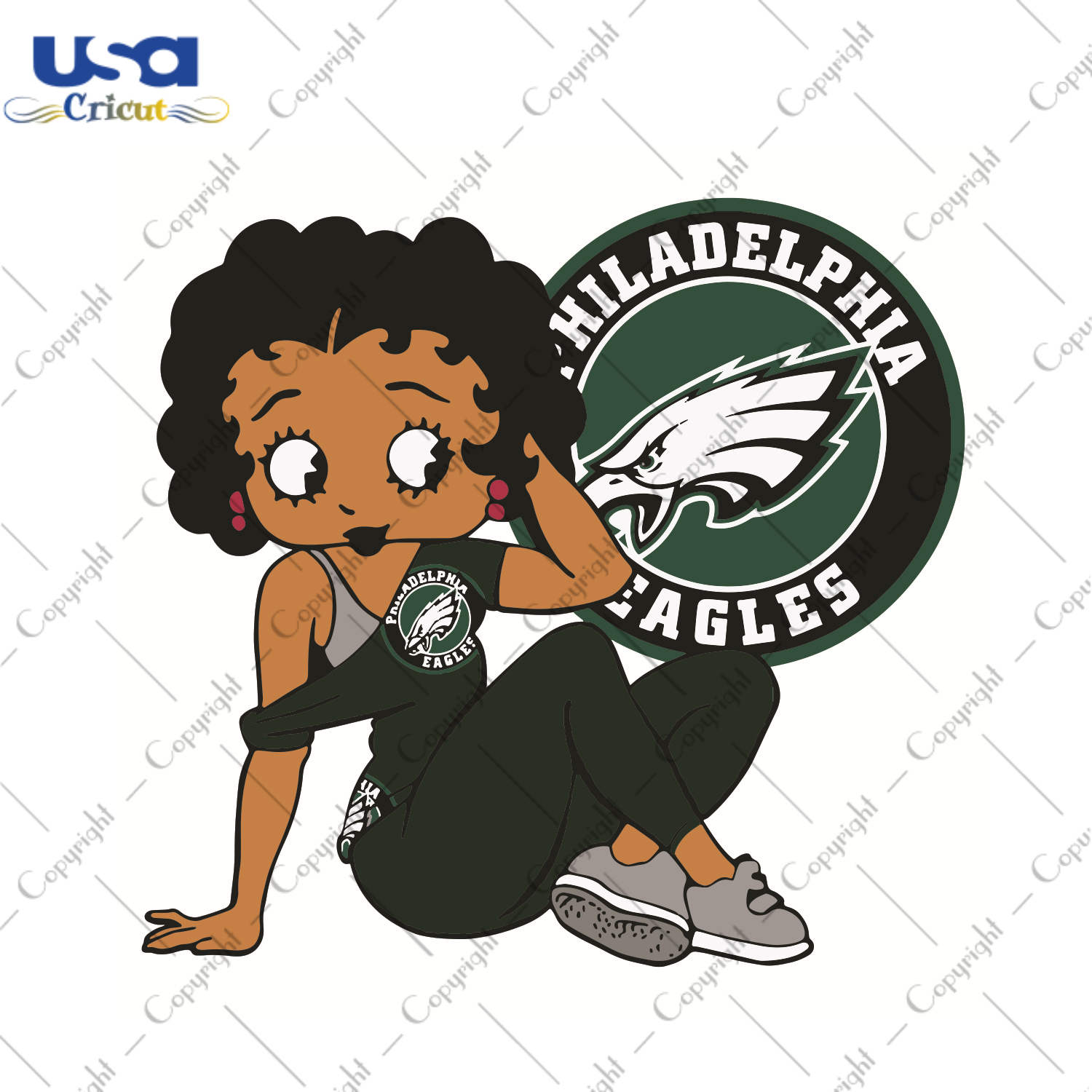 Philadelphia Eagles Betty Boop Sport Gift Diy Crafts Svg Files For Cricut, Silhouette Sublimation Files