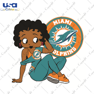 Miami Dolphins Betty Boop Sport Gift Diy Crafts Svg Files For Cricut, Silhouette Sublimation Files