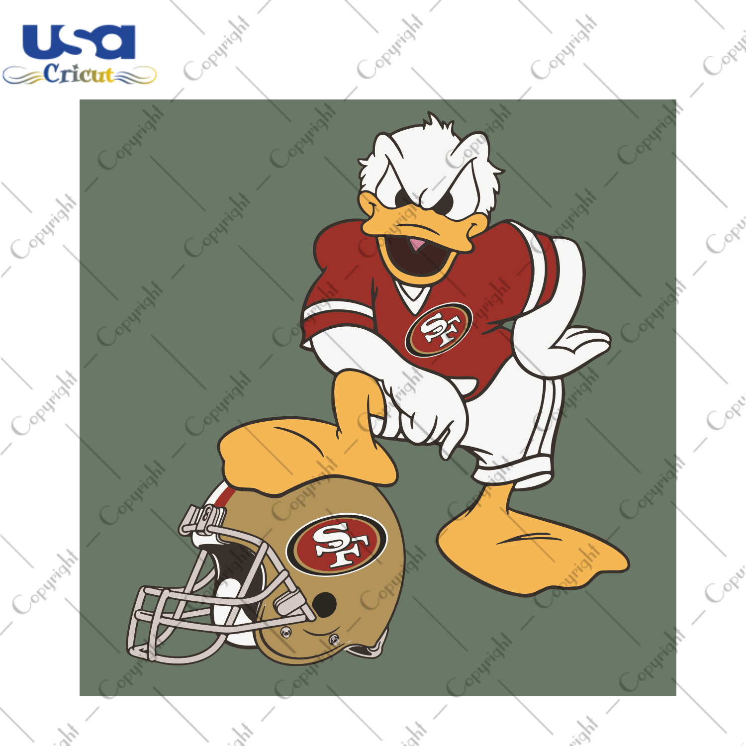 Donald Duck San Francisco 49ers Sport Gift Diy Crafts Svg Files For Cricut, Silhouette Sublimation Files