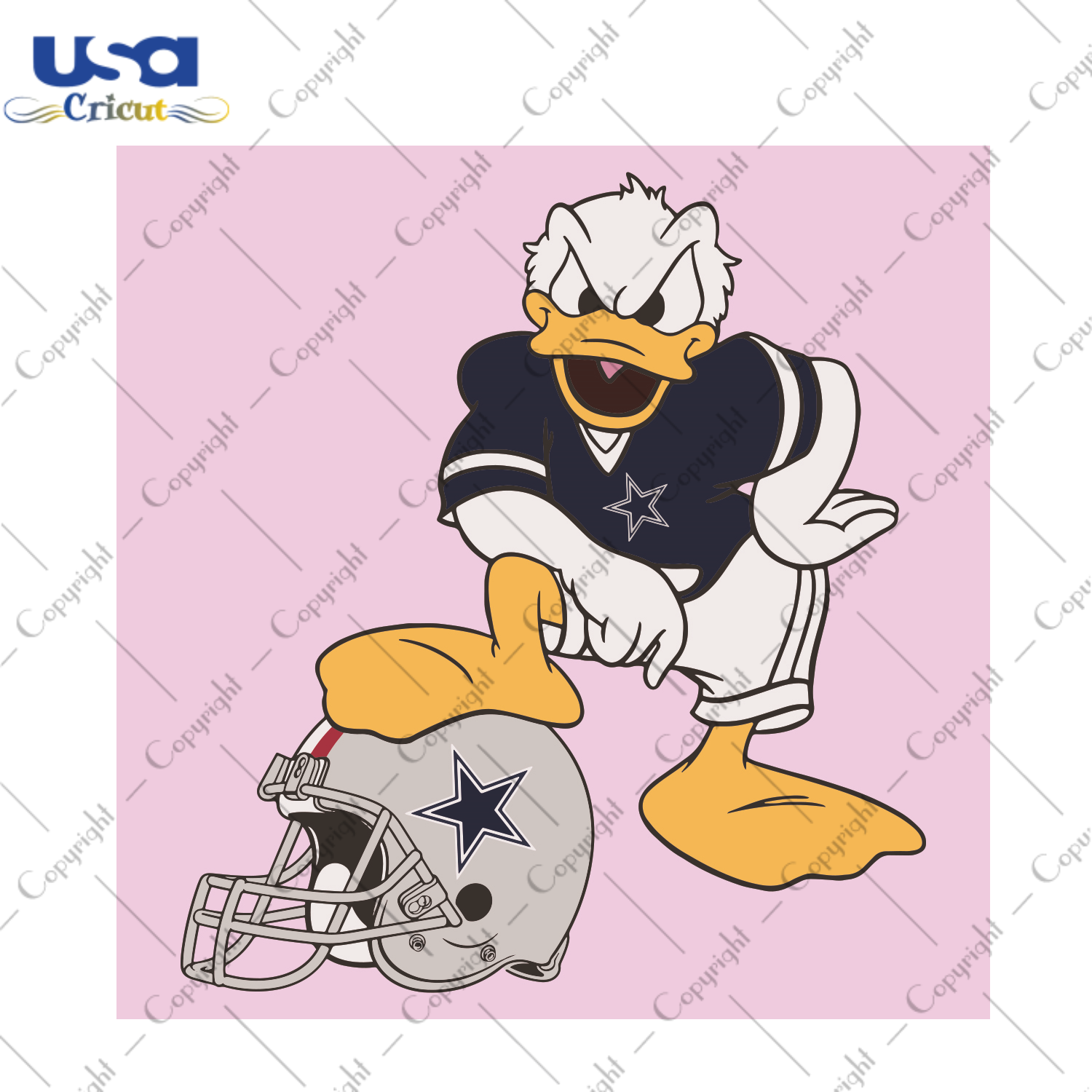 Donald Duck Dallas Cowboys Sport Gift Diy Crafts Svg Files For Cricut, Silhouette Sublimation Files