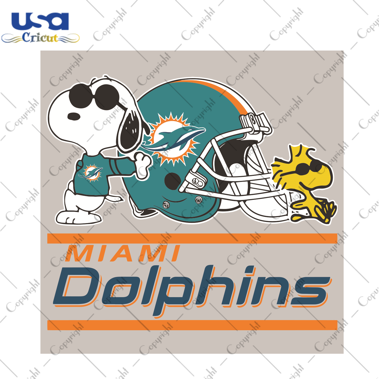 Miami Dolphins Snoopy Woodstock Sport Gift Diy Crafts Svg Files For Cricut, Silhouette Sublimation Files