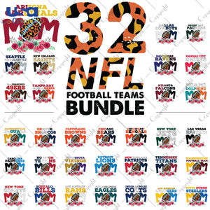 32 NFL Football Team Bundle Gifts, Shirt For NFL Fans Svg File Diy Crafts Svg Files For Cricut, Silhouette Sublimation Files - USA Cricut