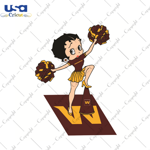 Betty Boop Washington Football Team Sport Gift Diy Crafts Svg Files For Cricut, Silhouette Sublimation Files