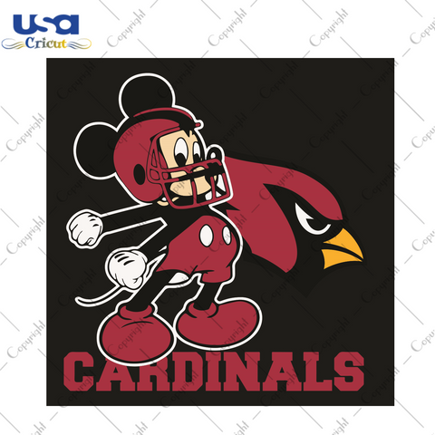 Mickey Arizona Cardinals Football Team Sport Gift Diy Crafts Svg Files For Cricut, Silhouette Sublimation Files