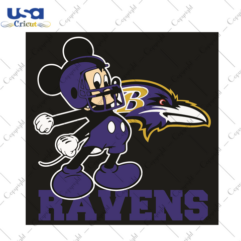 Mickey Baltimore Ravens Football Team Sport Gift Diy Crafts Svg Files For Cricut, Silhouette Sublimation Files