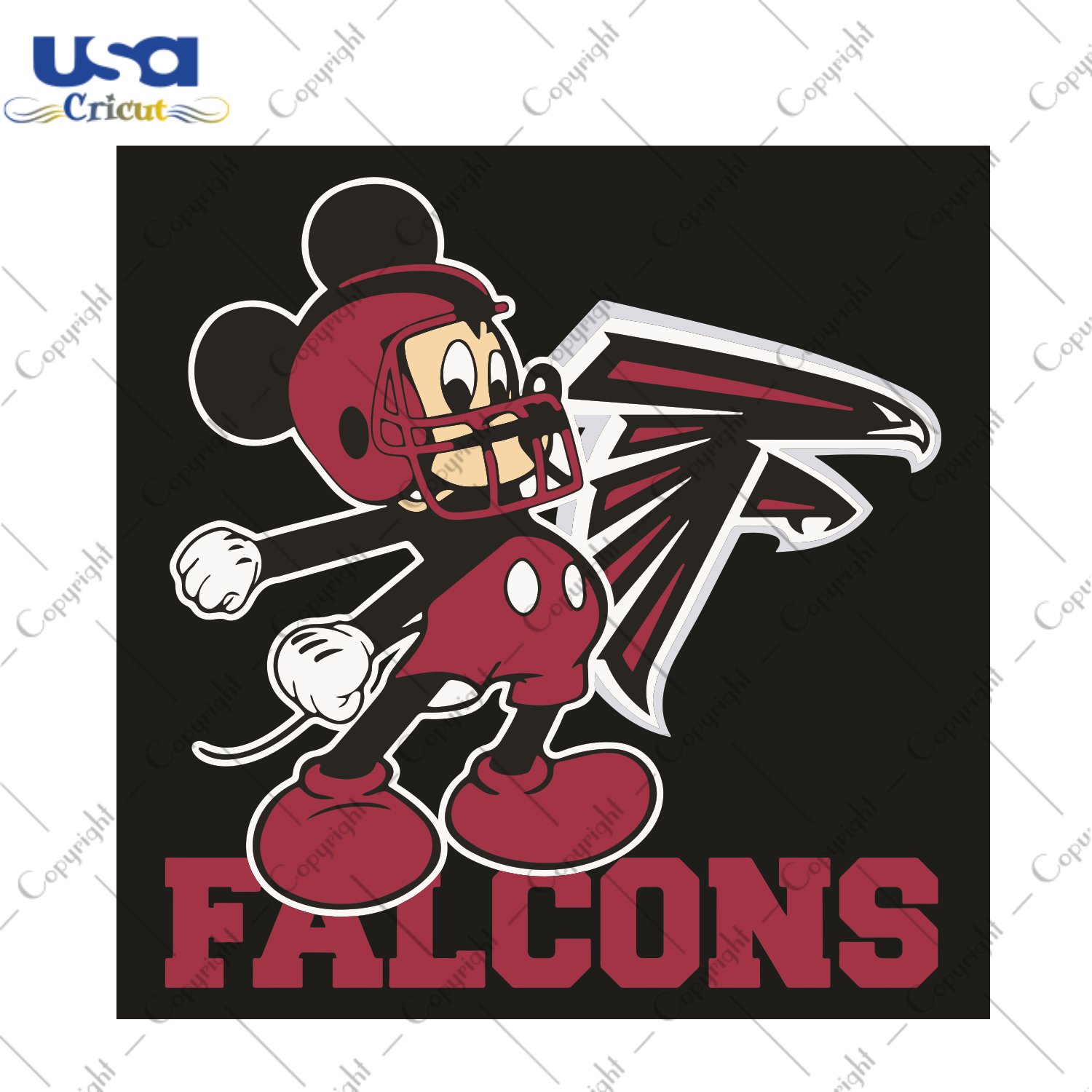 Mickey Atlanta Falcons Football Team Sport Gift Diy Crafts Svg Files For Cricut, Silhouette Sublimation Files