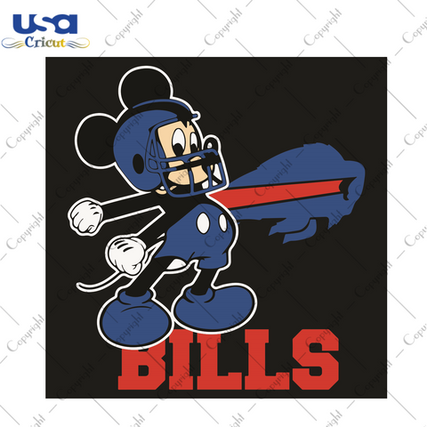 Mickey Buffalo Bills Football Team Sport Gift Diy Crafts Svg Files For Cricut, Silhouette Sublimation Files