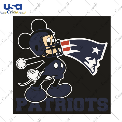 Mickey New England Patriots Football Team Sport Gift Diy Crafts Svg Files For Cricut, Silhouette Sublimation Files