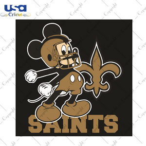 Mickey New Orleans Saints Football Team Sport Gift Diy Crafts Svg Files For Cricut, Silhouette Sublimation Files