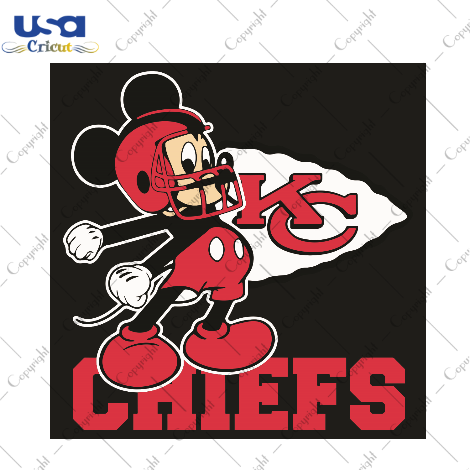 Mickey Kansas City Chiefs Football Team Sport Gift Diy Crafts Svg Files For Cricut, Silhouette Sublimation Files