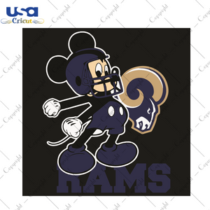 Mickey Los Angeles Rams Football Team Sport Gift Diy Crafts Svg Files For Cricut, Silhouette Sublimation Files