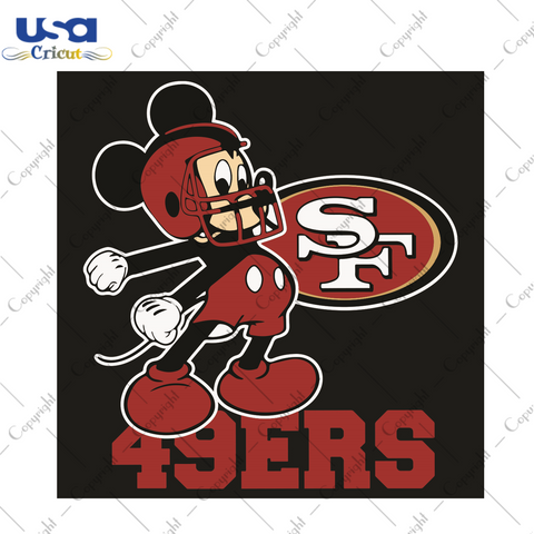 Mickey San Francisco 49ers Football Team Sport Gift Diy Crafts Svg Files For Cricut, Silhouette Sublimation Files