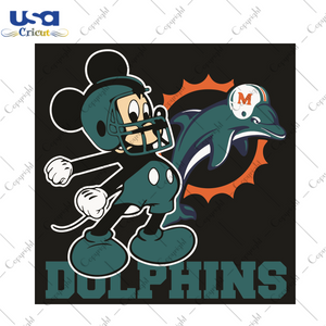 Mickey Miami Dolphins Football Team Sport Gift Diy Crafts Svg Files For Cricut, Silhouette Sublimation Files