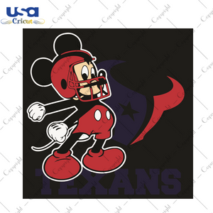 Mickey Houston Texans Football Team Sport Gift Diy Crafts Svg Files For Cricut, Silhouette Sublimation Files