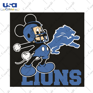 Mickey Detroit Lions Football Team Sport Gift Diy Crafts Svg Files For Cricut, Silhouette Sublimation Files