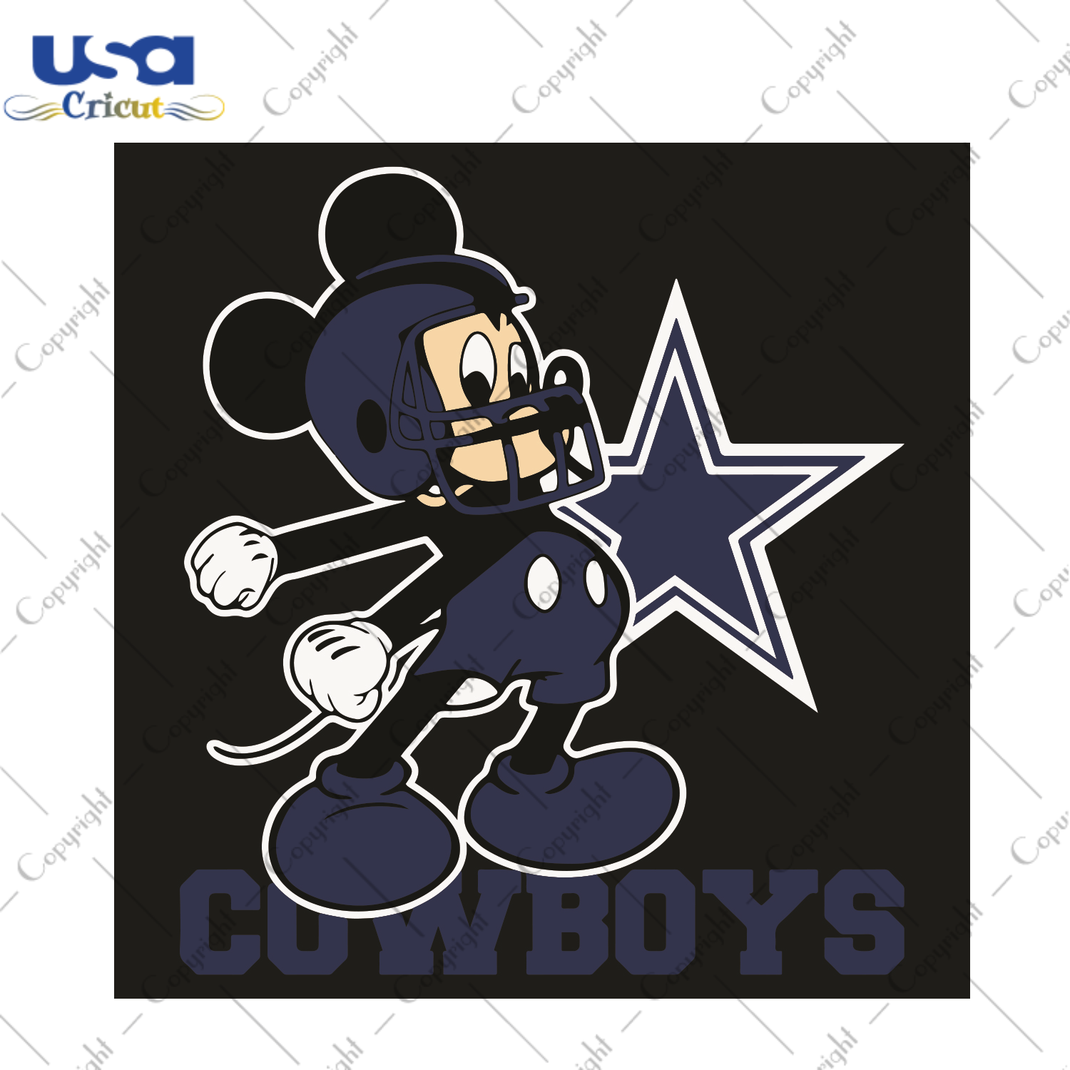 Mickey Dallas Cowboys Football Team Sport Gift Diy Crafts Svg Files For Cricut, Silhouette Sublimation Files