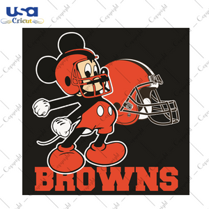 Mickey Cleveland Browns Football Team Sport Gift Diy Crafts Svg Files For Cricut, Silhouette Sublimation Files