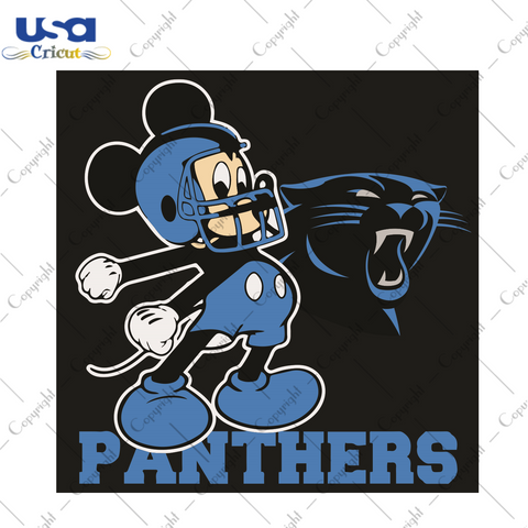 Mickey Carolina Panthers Football Team Sport Gift Diy Crafts Svg Files For Cricut, Silhouette Sublimation Files