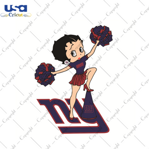 Cheer Betty Boop New York Giants Sport Gift Diy Crafts Svg Files For Cricut, Silhouette Sublimation Files