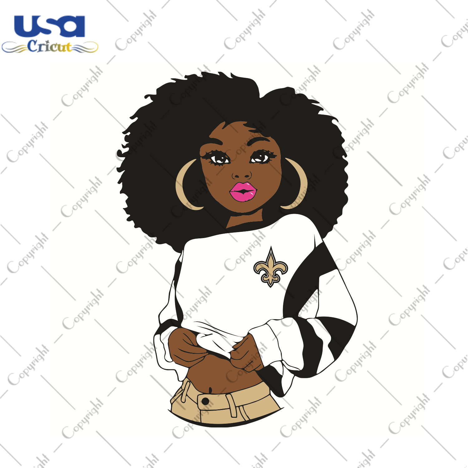 Black Girl New Orleans Saints Sport Gift Diy Crafts Svg Files For Cricut, Silhouette Sublimation Files