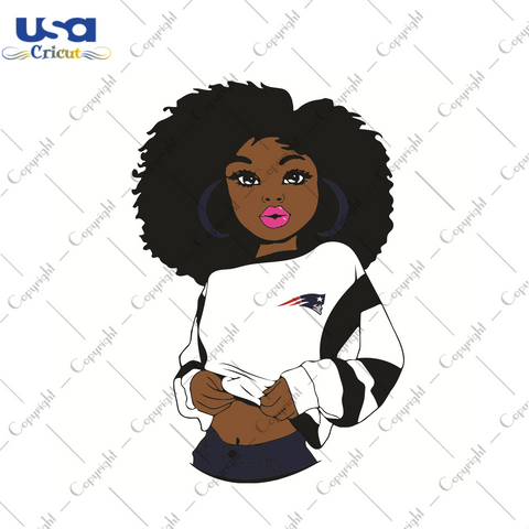 Black Girl New England Patriots Sport Gift Diy Crafts Svg Files For Cricut, Silhouette Sublimation Files