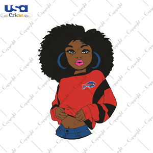 Black Girl Buffalo Bills Sport Gift Diy Crafts Svg Files For Cricut, Silhouette Sublimation Files