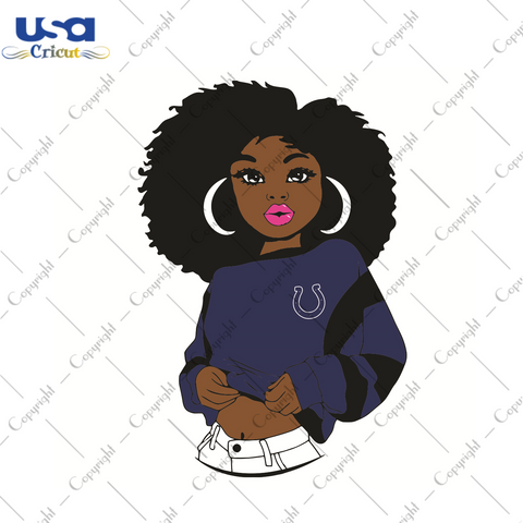 Black Girl Indianapolis Colts Sport Gift Diy Crafts Svg Files For Cricut, Silhouette Sublimation Files