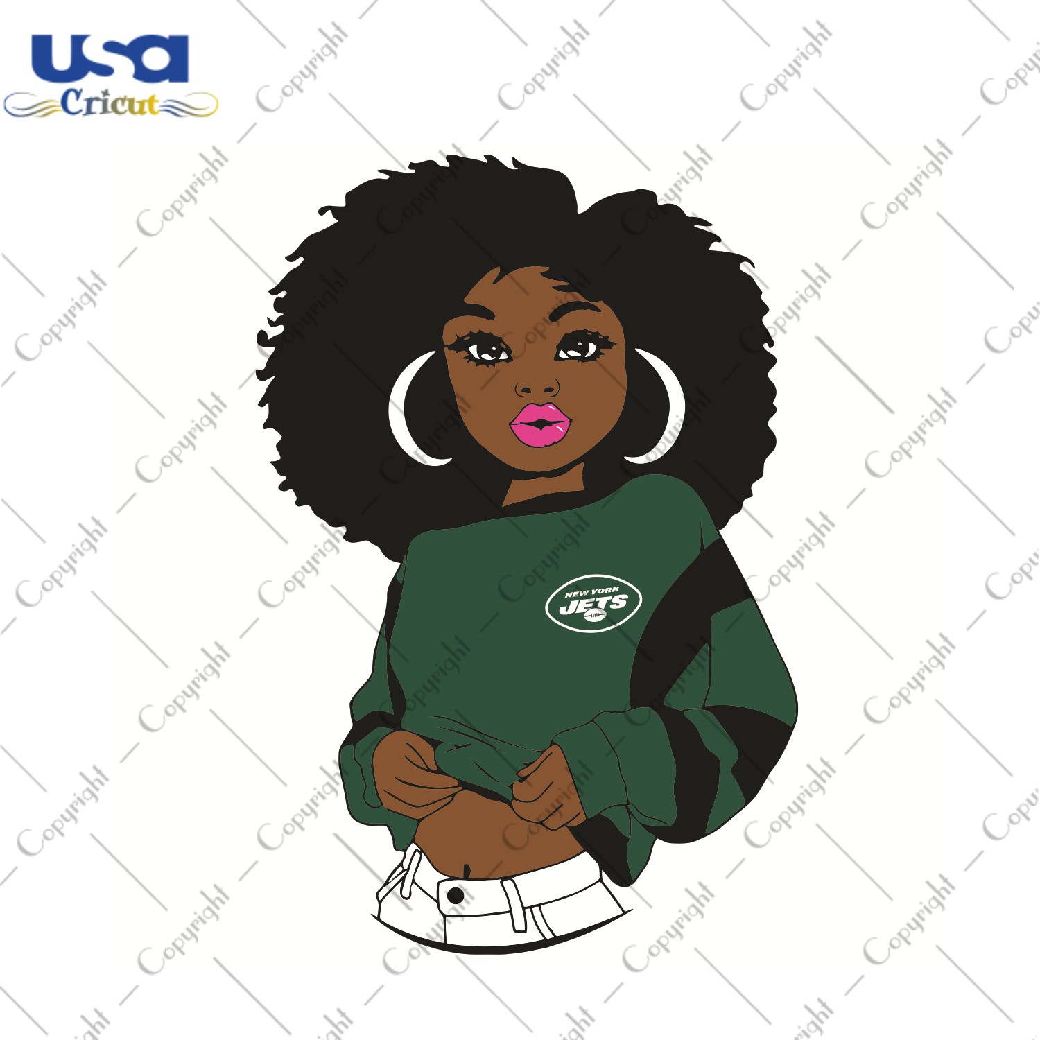 Black Girl New York Jets Sport Gift Diy Crafts Svg Files For Cricut, Silhouette Sublimation Files