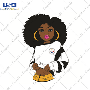 Black Girl Pittsburgh Steelers Sport Gift Diy Crafts Svg Files For Cricut, Silhouette Sublimation Files