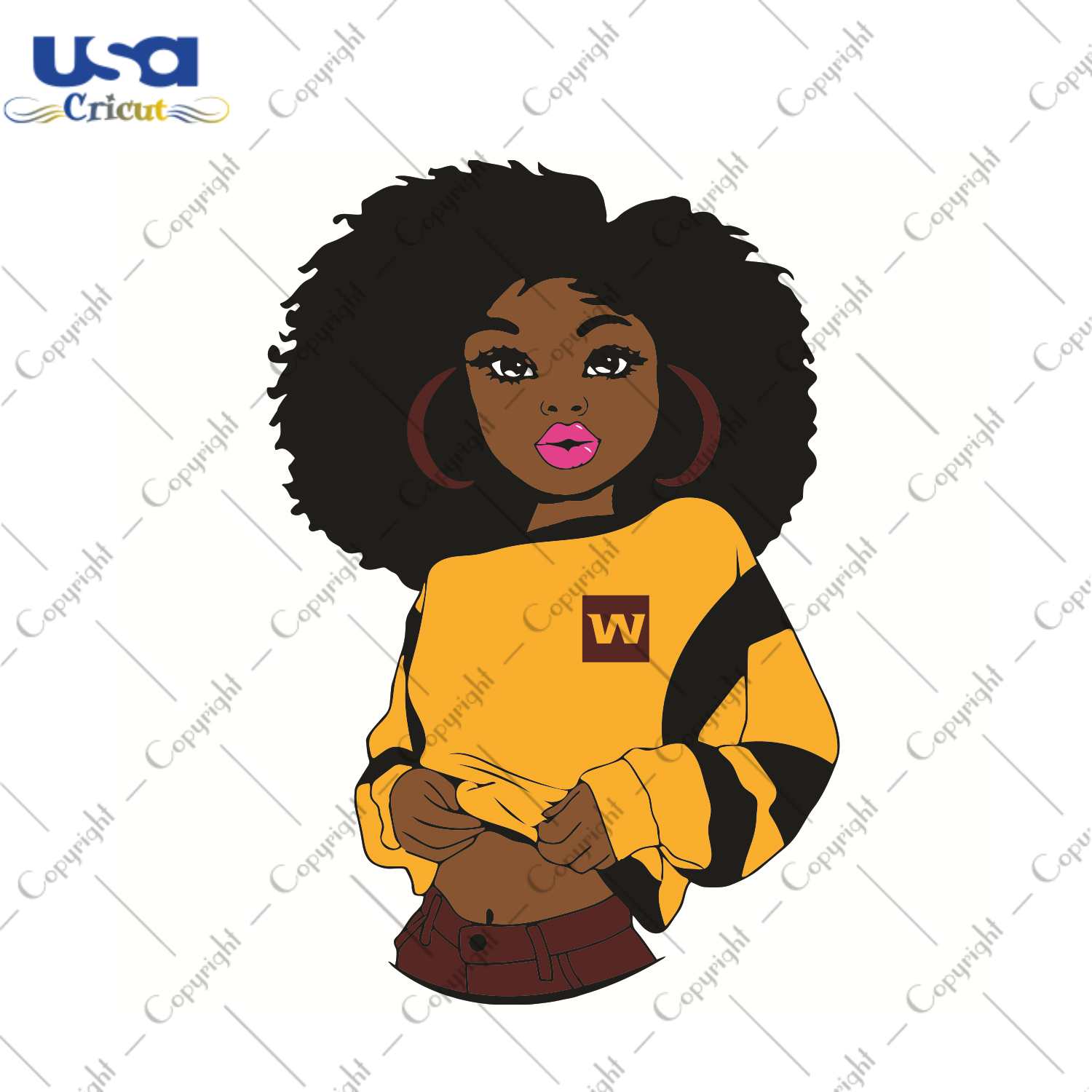 Black Girl Washington Football Sport Gift Diy Crafts Svg Files For Cricut, Silhouette Sublimation Files