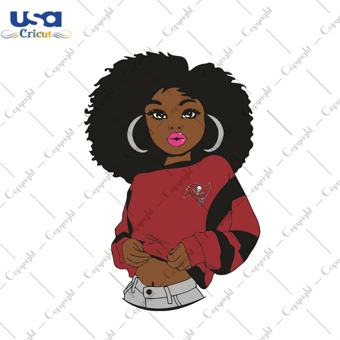 Black Girl Tampa Bay Buccaneers Sport Gift Diy Crafts Svg Files For Cricut, Silhouette Sublimation Files