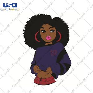 Black Girl New York Giants Sport Gift Diy Crafts Svg Files For Cricut, Silhouette Sublimation Files