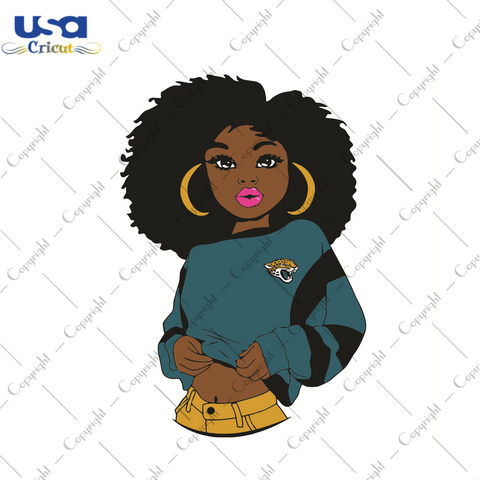 Black Girl Jacksonville Jaguars Sport Gift Diy Crafts Svg Files For Cricut, Silhouette Sublimation Files