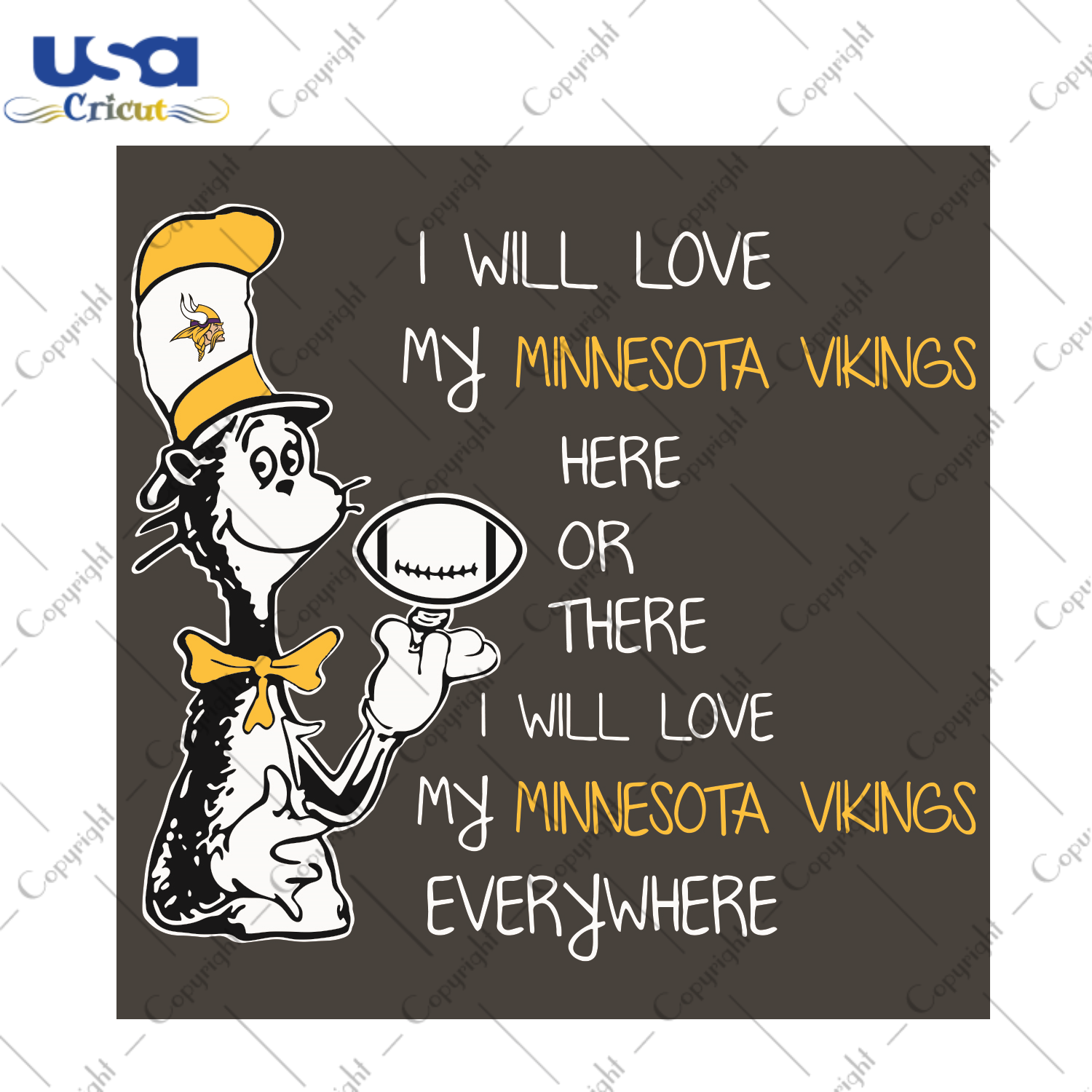 Dr Seuss Minnesota Vikings Here Or There I Will Love Minnesota Vikings Everywhere Sport Gift Diy Crafts Svg Files For Cricut, Silhouette Sublimation Files