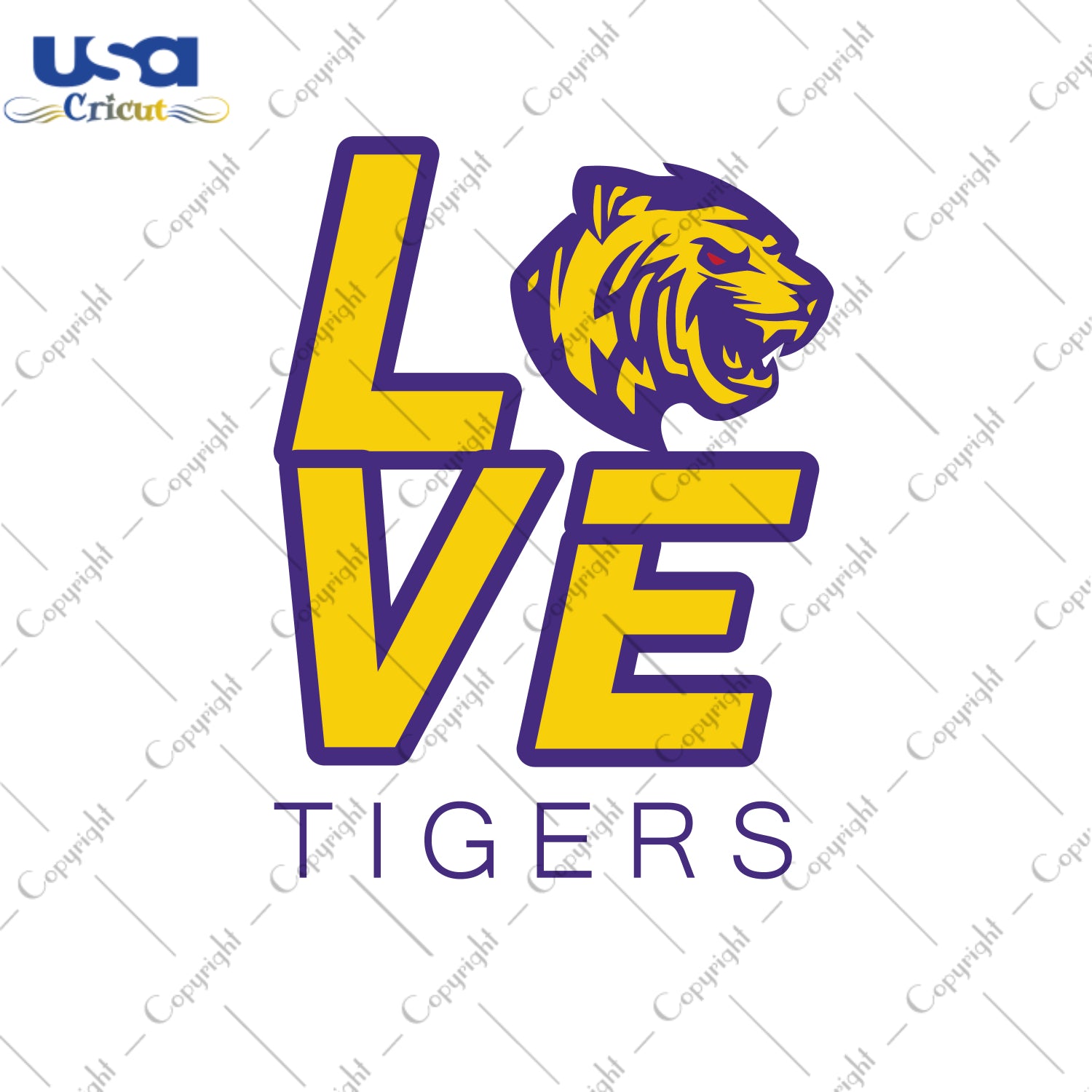 Love Tigers LSU Tigers Logo Gifts, LSU Shirt Svg File Diy Crafts Svg Files For Cricut, Silhouette Sublimation Files - USA Cricut