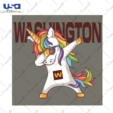 Dabbing Unicorn Washington Football Team Sport Gift Diy Crafts Svg Files For Cricut, Silhouette Sublimation Files