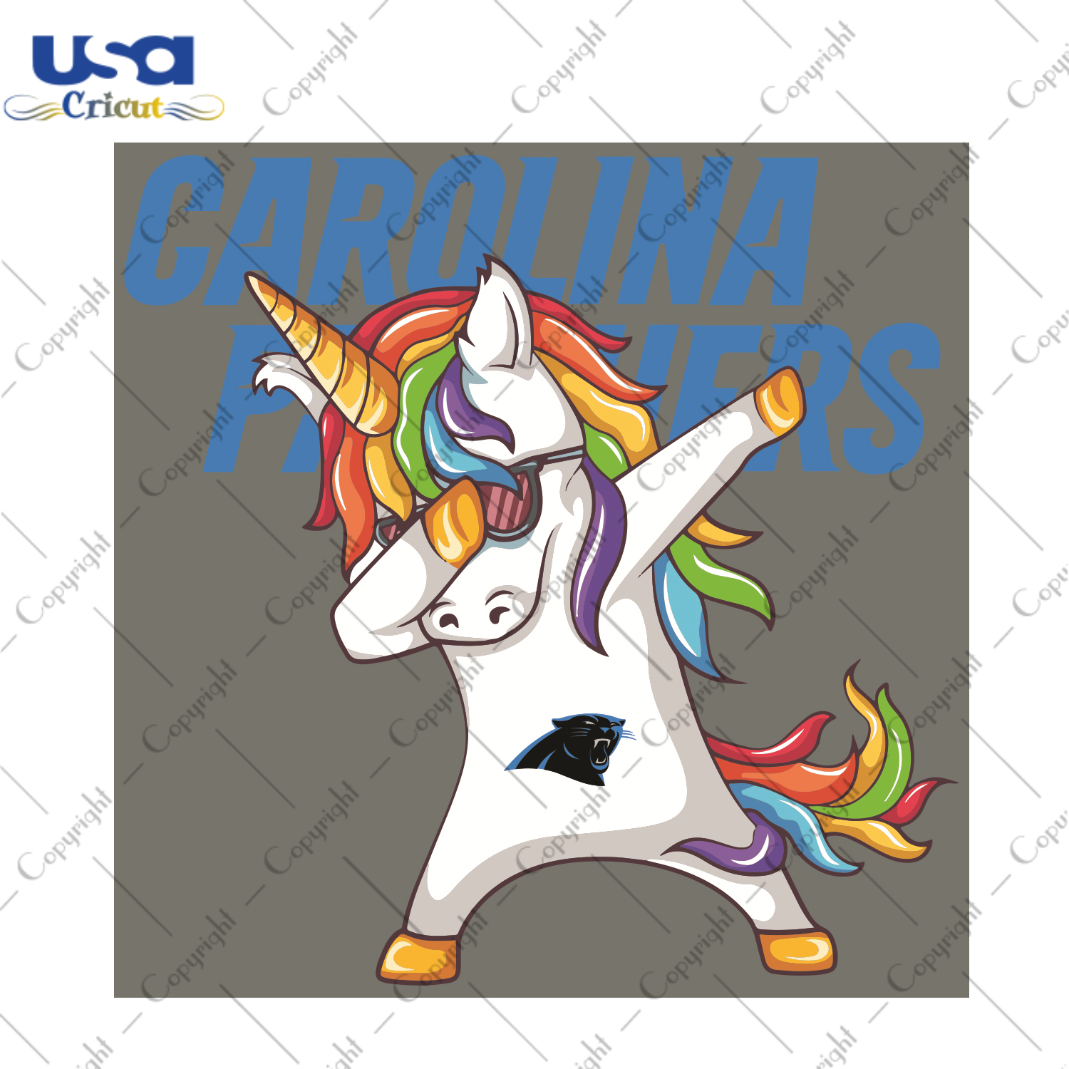 Dabbing Unicorn Carolina Panthers Sport Gift Diy Crafts Svg Files For Cricut, Silhouette Sublimation Files