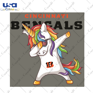 Dabbing Unicorn Cincinnati Bengals Sport Gift Diy Crafts Svg Files For Cricut, Silhouette Sublimation Files