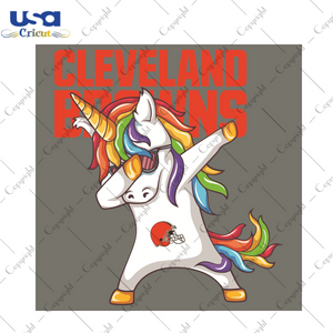 Dabbing Unicorn Cleveland Browns Sport Gift Diy Crafts Svg Files For Cricut, Silhouette Sublimation Files